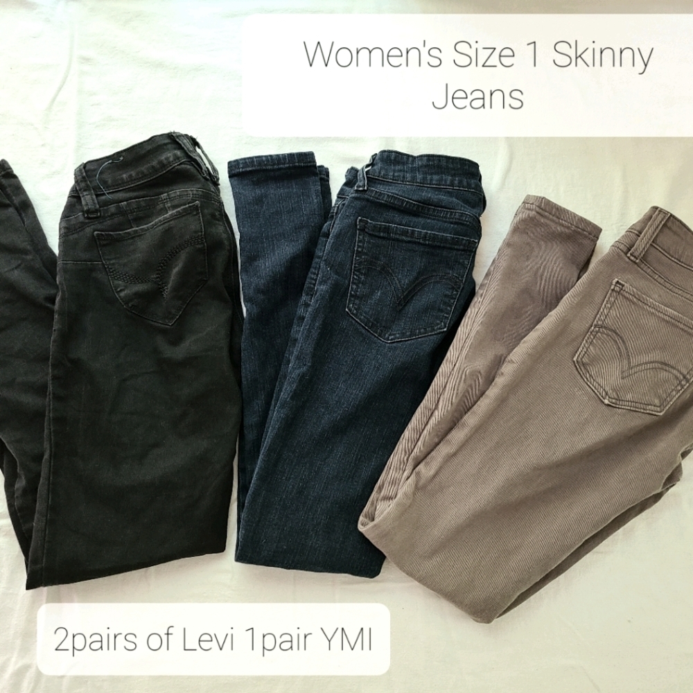 Levi's & YMI Size 1 Skinny Jean Bundle